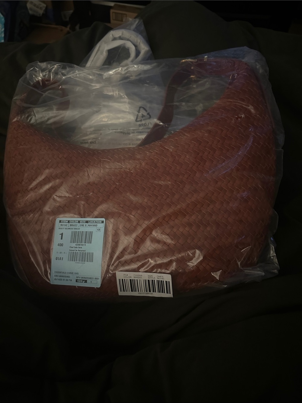 Madewell Woven Hobo Bag in Burnt Orange